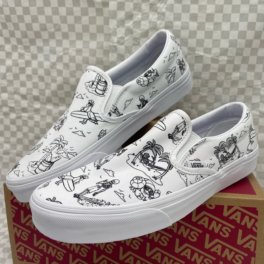 Vans Men’s Classic Slip-On Low Tide True White/True
VN0A5JLXBPD Sneakers - Picture 5 of 16